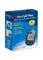On Call Plus Blood Glucose Monitoring System with 2 Packs Blood Glucose Test Strips 50 Count Each