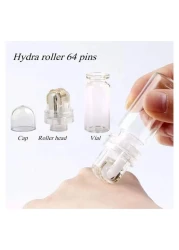 Hydra Derma Stamp Microneedle Roller & Serum Applicator - Professional Microneedling Dermapen for Face, Hair, Acne, Wrinkles, Scars, Stretch Marks, Pores
