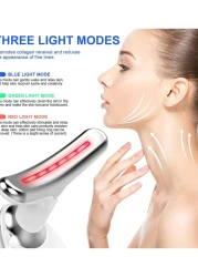 جهاز تدليك الوجه المضاد للتجاعيد 3 في 1، جهاز تجميل لتجديد شباب البشرة لمكافحة الشيخوخة، وشد الوجه والرقبة، وإزالة التجاعيد، وتدليك الوجه لشد الجلد للعناية بالبشرة ورفعها