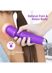 Rechargeable Handheld Wireless Deep Tissue Body Pain Relief Massager Black