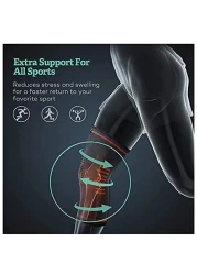 Lushh Knee Brace Support for Sports, Running, Jogging, BasketBall, Joint Pain Relief, Arthritis and Injury Recovery&amp;More, Size XXL (2pcs set)