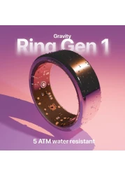 SEEKEN Gravity Ring Gen 1 Fitness Tracker Health Monitoring Touch Control Fashionable Stylish Smart Ring Premium Design.