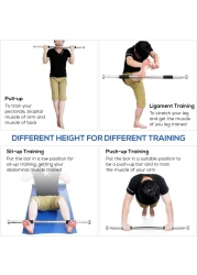 Doreen Doorway Pull Up Bar,Adjustable Doorway Pull Up Bar Fitness Door Way Chin Up Horizontal Home Gym Exercise Fitness Workout Equipment 350LB Bearing