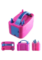 Generic-Electric Balloon Pump Portable Air Blower Pump Dual Nozzle Balloon Inflator for Decoration Party