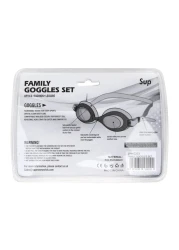 سوبريم سبورتس مجموعة نظارات سباحة عائلية مكونة من قطعتين - متعددة الألوان