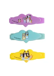 Luv Her Bluey Girls 20 Piece Accessory Set with 3 Barrettes 4 Snap Hair Clips 5 Elastics and 8 Terry Ponies Ages 3