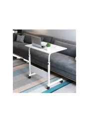 Over Bed Tables Laptop Cart 80cm 50cm Computer Workstations Mobile Table Movable Portable Adjustable Notebook Stand On Wheels For Small Space