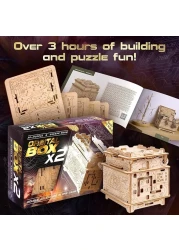 GStorm Orbital Mystery Wooden Puzzle Box - Holiday Ramadan Decorative Small Birthday Gift Box - Surprise Party Favor Box for Sweets, Treats, Candy - Love Wedding Souvenirs for Guests