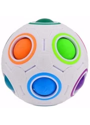 Generic Rainbow Football Creative Ball Children Kids Spherical Magic Cube Toy Learning And Education Puzzle Toys