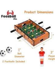 Yeasha,Wooden Mid-Sized Football Table Soccer Game With 4 Rods Toys For All Age.