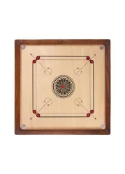 Generic Wooden Carrom Board Set With Wooden Coins And Striker 30X30cm