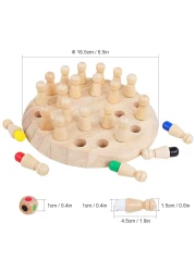 Generic - Children's Intelligent Toys Colorful Memory Chess Wooden Memory Matchstick Chess Game Memory Developing Chess Family Intellectual Toys