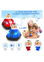 Remote Control Cars Set of 2 for Kids RC Ejecting Bumper Cars with LED Lights &amp; Sound, Rechargeable 2.4 GHz Battle Stunt Cars, Ejecting RC Race Car Toddler Toys