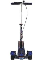 Top Gear Rideon Kids Scooter TG 2020, 3 Wheel Kids Scooter Smart Kick Scooter with Foldable & Height Adjustable Handle, LED PU Wheels & Rear Brake, Skate Scooter for Kids - Blue