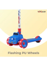 Top Gear Kids Scooter TG 865 &ndash; 3-Wheel Foldable Kick Scooter Lightweight Push Scooter for Ages 3-12 - Red
