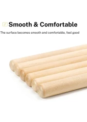 أعواد الطبل 5 أمبير من خشب القيقب من مايك ميوزيك (طبيعية)