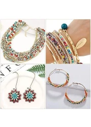 3300-Piece Small Colourful Bracelet Beads, A-Z Alphabet Letter DIY Bead Making Kit With Rope String Roll