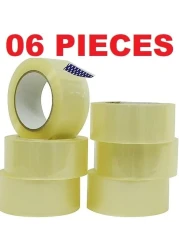 Multipurpose Carton Sealing &amp; Packing Tape 06 Pieces - AA Tape Clear Tape for Packing, 2 inch width x 100 Yards