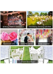 White Satin Ribbon, 12mm x 25yd Fabric Polyester Ribbon for Gift Wrapping, Party Favors, Wedding Decorations, Bow Making, Bouquets, Sewing Projects &amp; Craft Supplies