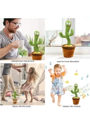 Generic Electric Dancing Cactus Toy For Baby, The Singing Cactus Toys For Kids, Mimicking Repeating Parrot Talking Cactus Toy That Can Sing And Dance USB Rechargable