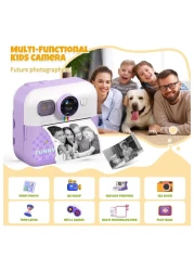 Kids Instant Print Camera for Girls &amp; Boys, 1080P Digital Toddler Camera with 32GB Card, 2.4" Screen, DIY Stickers, Portable Toy Camera for Kids Aged 3-10
