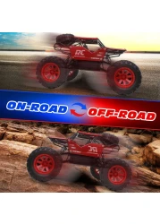 Kidwala Remote 4WD Climbing Monster Powerful Rock Crawler Off Road with rubber roller, horsepower Red truck toy for Boys