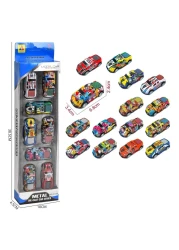 سيارة لعبة نموذجية من المعدن المصبوب يمكن سحبها للخلف 8 قطع