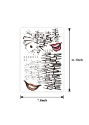 4 Sheets LargeSize Joker Tattoos NEDEQI Halloween Fake Temp Tattoo for Men Adult All Versions Realistic Last Long Joker Sticker Perfect for Halloween Costumes Cosplay Makeup Party Accessories