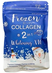 Frozen Collagen 2 in 1 Premium Collagen Peptide & Glutathione Skin Whitening Supplements - 60 Capsules