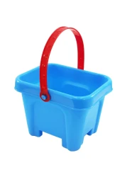 Kids Beach Sand Bucket Castle Set - 5-Piece 15x10x11cm with Bucket, Ship, Fish, &amp; 2 Spade Tools Outdoor Fun for Ages 3+