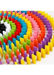 Blossom Pack of 3 (120 Pcs Each Pack) Colorful Wooden Domino Set for Kids Colourful Wooden Dominos Toy Colourful Wooden Blocks