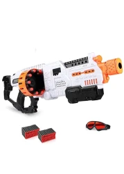 مسدس سهام كهربائي بمحرك ، 20-Dart Double Rotating Drum Blaster for Boys 8-12 + ، Cool Dart Blaster with 100 Foam Darts ، هدايا عيد الميلاد للأطفال