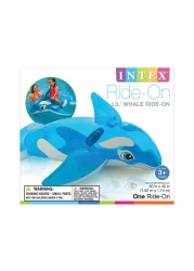 إنتكس عوامة سباحة قابلة للنفخ للركوب على شكل حوت صغير - أزرق 60 × 24 بوصة 58523NP