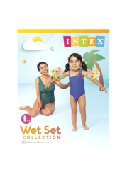 إينتكس طقم أطواق سباحة للأطفال بتصميم هابي كيتن مقاس 20×15 سم