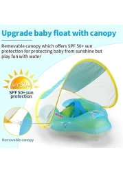 Baby Swimming Float Inflatable with Sun Protection Canopy for Age 3-30months