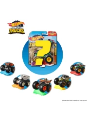 مجموعة سيارات Monster Trucks بمقياس 1:64 من Hot Wheels المصنوعة من قوالب مصبوبة بعجلات عملاقة
