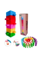 Merchant Ambassador Classic Games Tumblin' Tower Zenga Blocks Multicolour Pack of 54