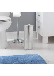 Zenna Home Toilet Paper Storage Holder with Lid Rust Resistant Stainless Steel Enclosed Toilet Paper Holder Holds 3 Rolls Modern Toilet Paper Storage and Tissue Holder Tp Holder for Bathroom