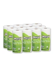 Marcal Paper Towels USizeIt Sheets 2 Ply 140 Sheets Per Roll 100 Recycled 12 Roll Out Rolls Per Case Green Seal Certified Paper Towel Rolls 06183