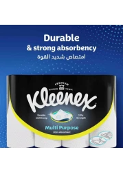 Kleenex Multi Purpose Kitchen Tissue Paper Towel 2 PLY 1 Roll x 90 Sheets Absorbent Towels for all Surfaces