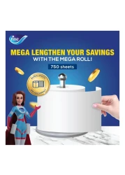 Fine Kitchen Tissue Roll 750Meters X 2 Ply 1 Mega Roll