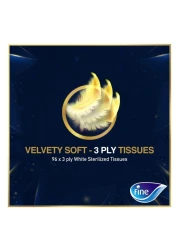 Fine Prestige 3 Ply Velvety Soft Tissue 96 Sheets Pack of 5