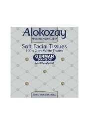 ألوكزاي مناديل وجه ناعمة بطبقتين 100 منديل