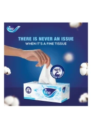 فاين كلاسيك مناديل وجه معقمة مكونة من طبقتين 100 منديل حزمة من 6