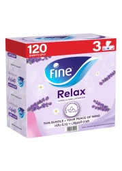 Fine Facial Tissue Wellness Box 120 Sheets X 2Ply Pack Of 3