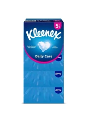 Kleenex Daily Care Facial Tissue Box 2 Ply 190 Tissues Pack of 5