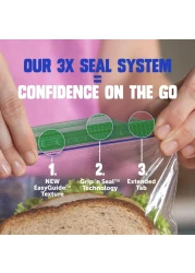 Ziploc Sandwich and Snack Bags with EasyGuide Texture Plastic Storage Bags with Grip n Seal Technology 280 Bags Total