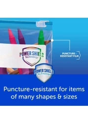 Ziploc Gallon Food Storage Freezer Slider Bags Power Shield Technology for More Durability 24 Count