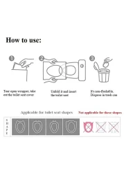 AIWANTO Disposable Toilet Seat Covers Potty Seat Covers Travel Pack (10-Count, Individually Wrapped) for Adults Kids Using Public Toilets Toddler Potty Training