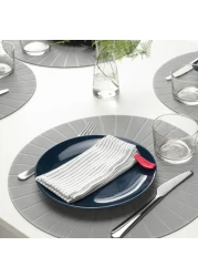 Napkin Have Loops In Different Colours White/Black 33X33cm